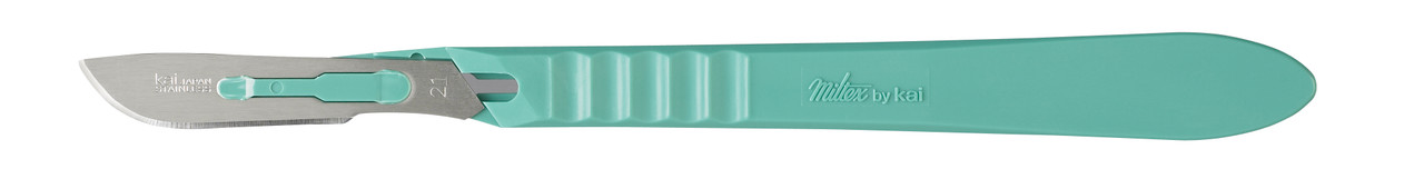 Scalpel Miltex® No. 21 Stainless Steel / Plastic Classic Grip Handle Sterile Disposable by Integra York PA, Inc. (Miltex)  ID 4-421